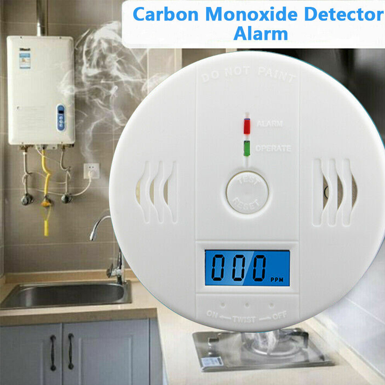CO Carbon Monoxide Alarm Poisoning Sensor Warning Detector