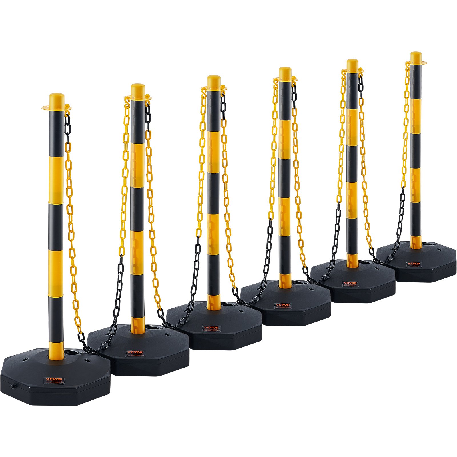 Adjustable Traffic Delineator Post Cones, 6 Pack, Traffic Safety Delineator Barrier With…
