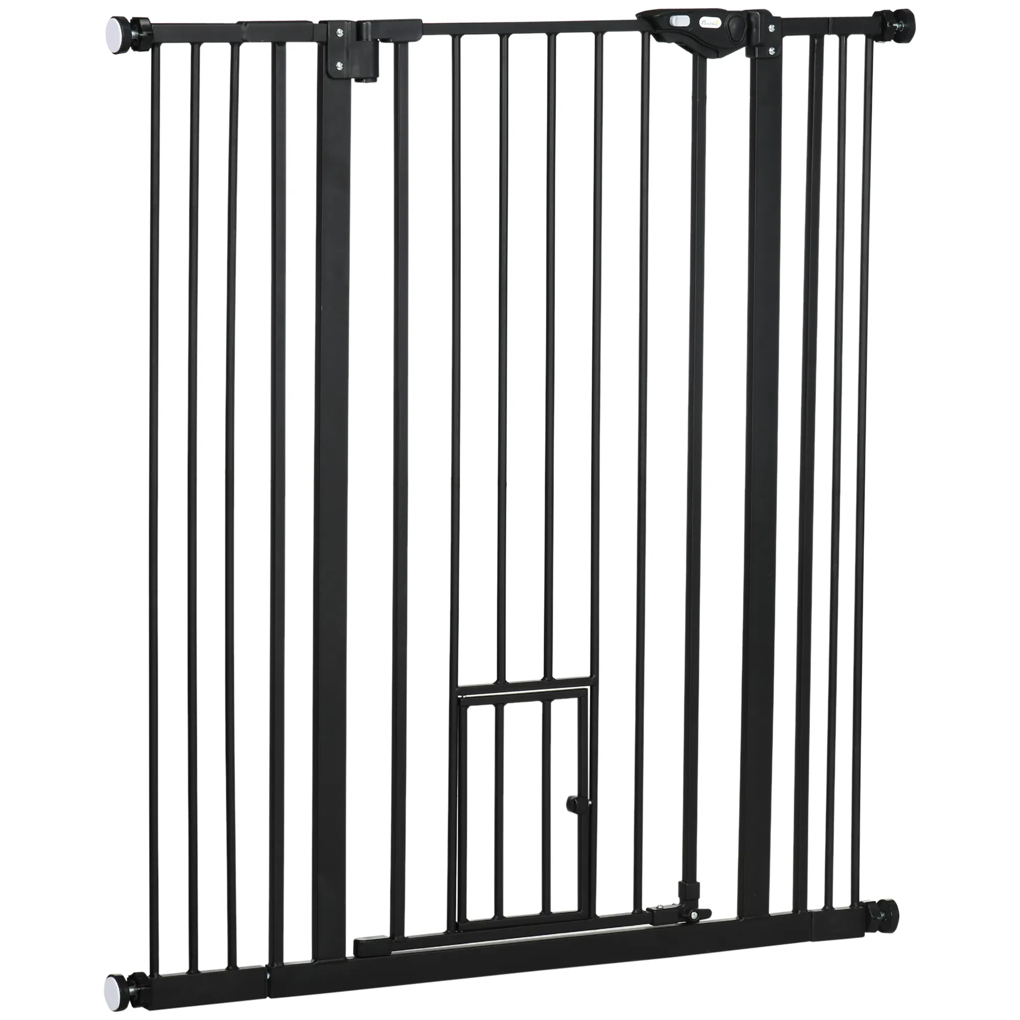 41" Easy Open Indoor Dog Gates for Doorways, House, Stair - Black