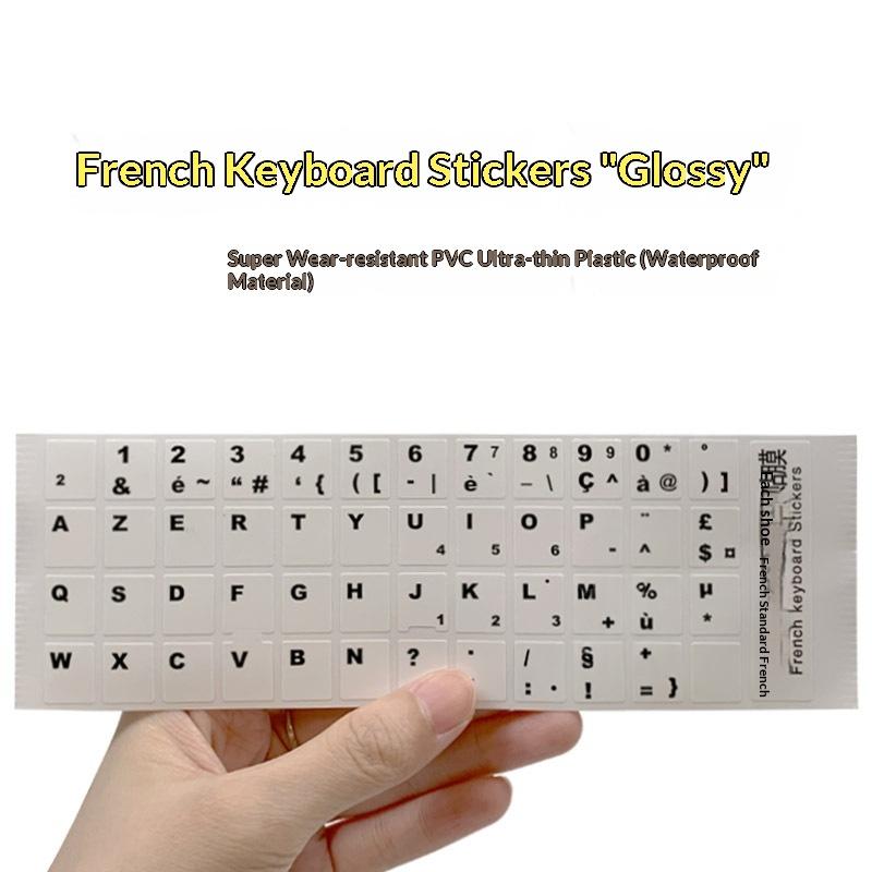 French Smooth Keyboard Stickers Russian Arabic