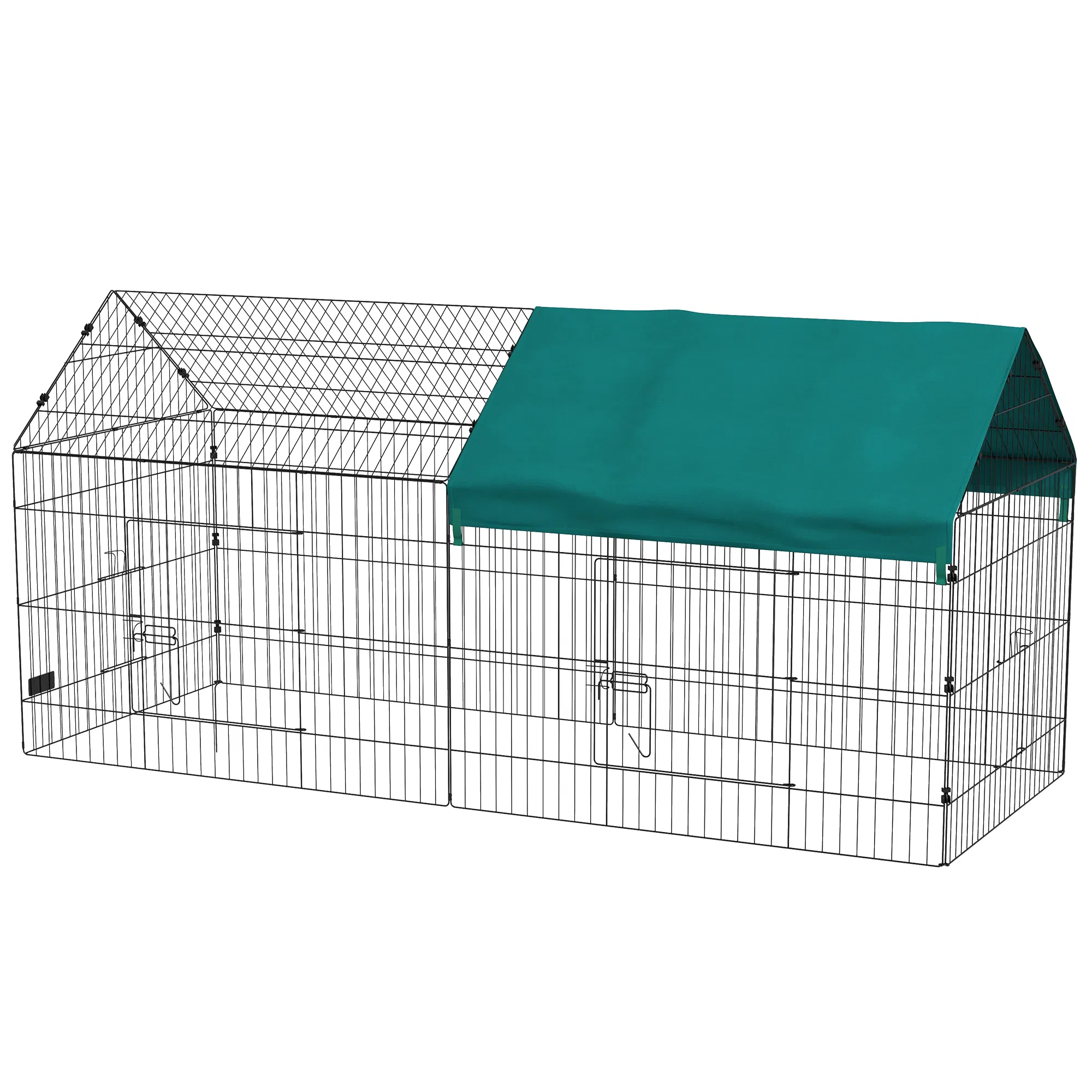 87" Small Animal Cage with Roof, Indoor/Outdoor Use, for Chicken, Rabbits, Chinchillas…