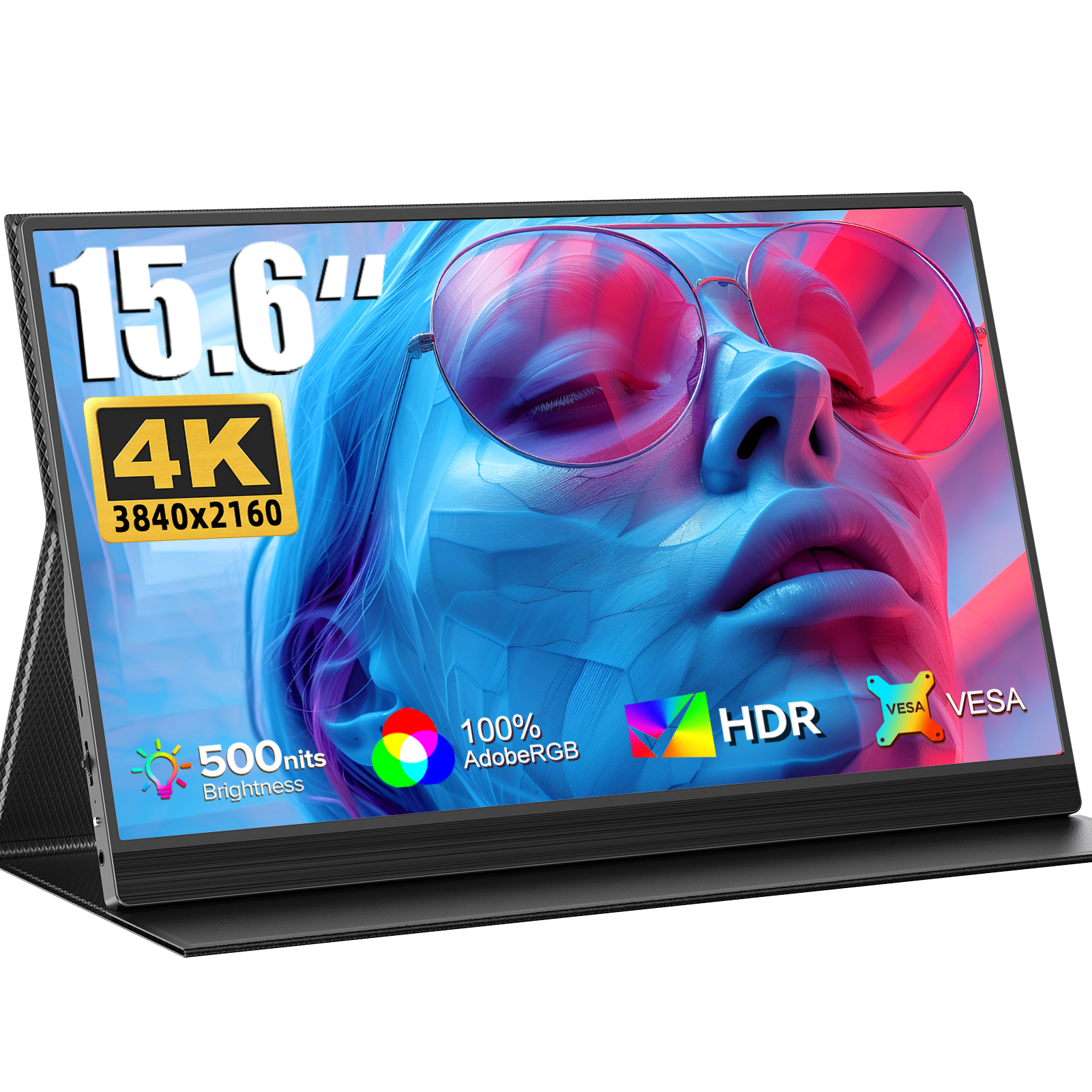 UPERFECT QLED 4K UHD Portable Monitor, 145 Percent SRGB, 500 Nits, 1500 To 1 Contrast…