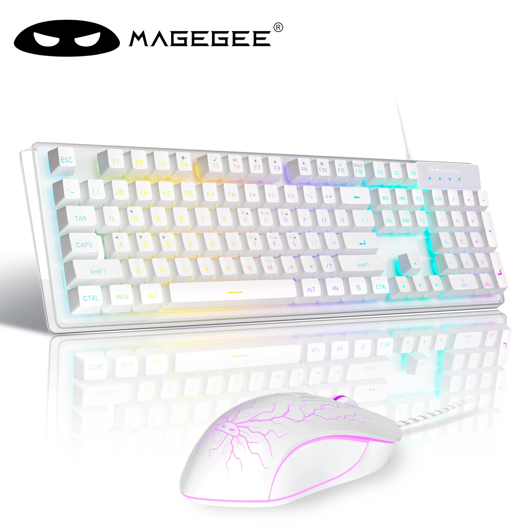 MageGee Gaming Keyboard and Mouse Combo, K1 RGB LED Backlit Keyboard with 104 Key…