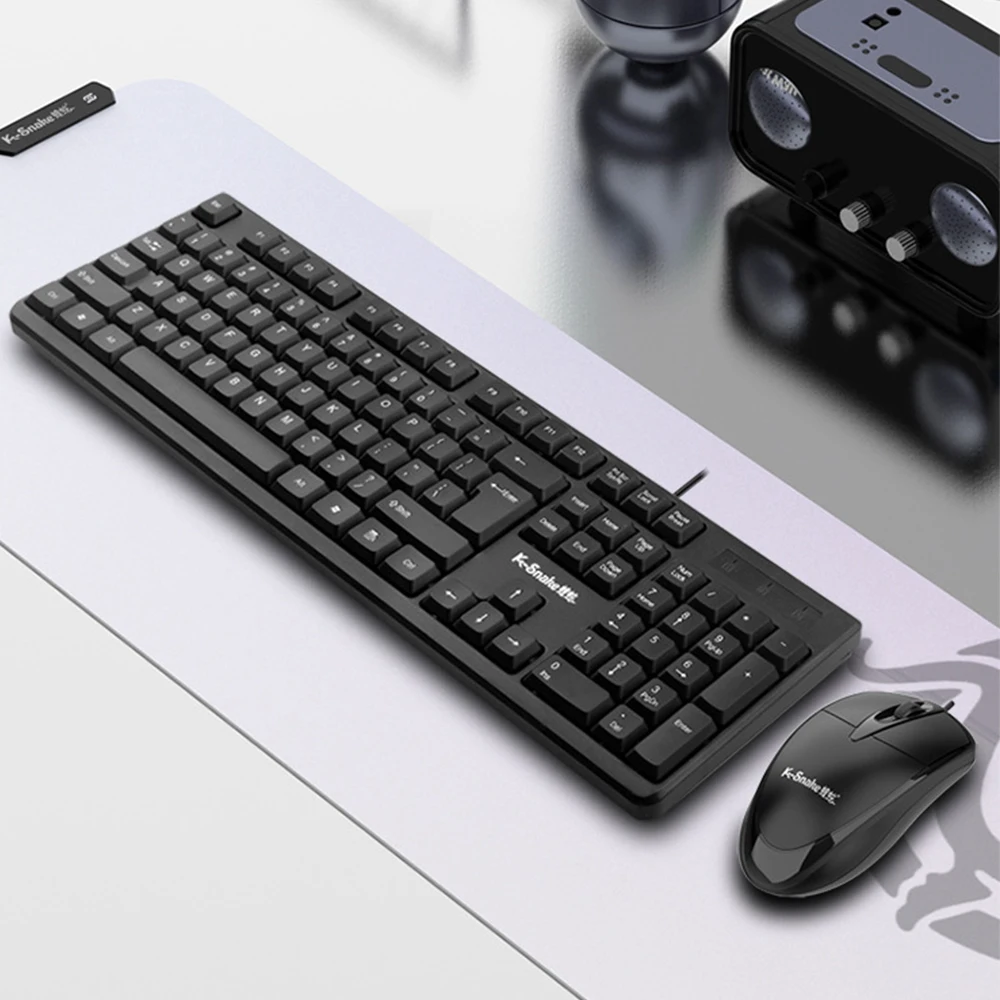 1-Pack Wired USB Keyboard And Mouse Set Suitable For Computer Laptop Business Office Game…