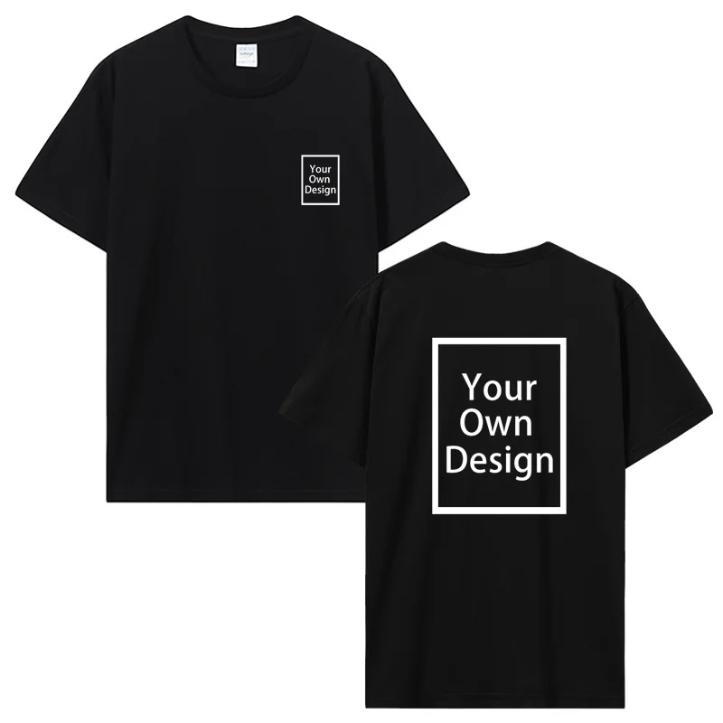 Custom Cotton Customized Print Short Sleeve T Shirt Summer Tops Tees DIY Your Like Photo…