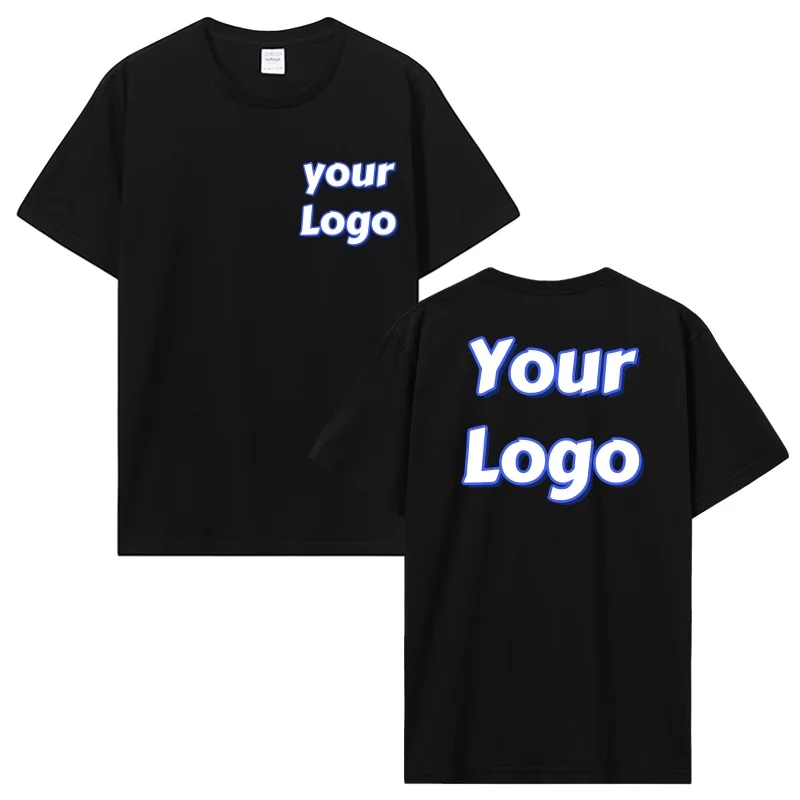 Customized Print T Shirt Men Women Custom Cotton Tops Tees DIY Your Like Photo Or Logo…