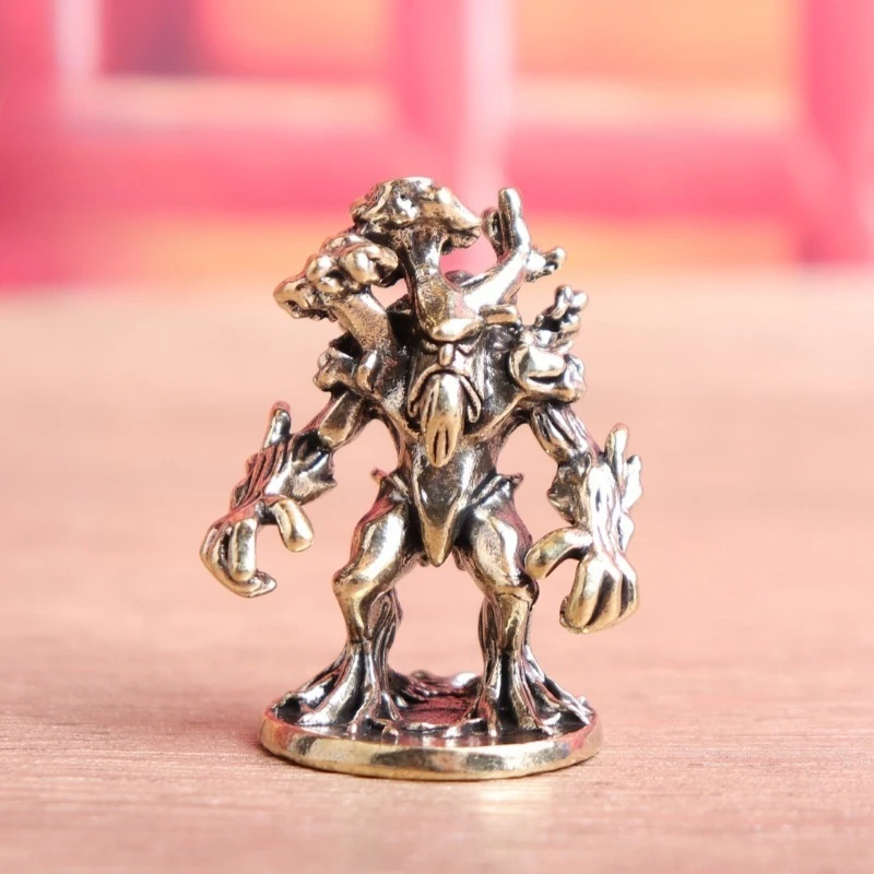 Retro Antiqued Brass Tree Monster Figurine Small Fantasy Creature Statue Desktop…