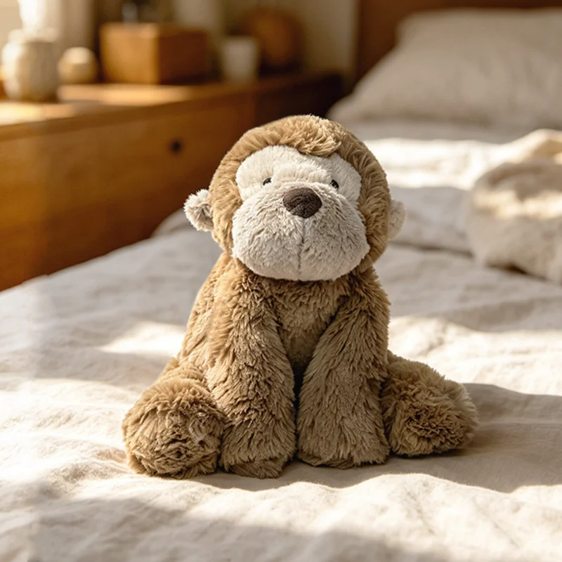 35/52CM Lying Elephant Monkey Plush Toys Soft Stuffed Cartoon Animal Doll Accompany Toy…