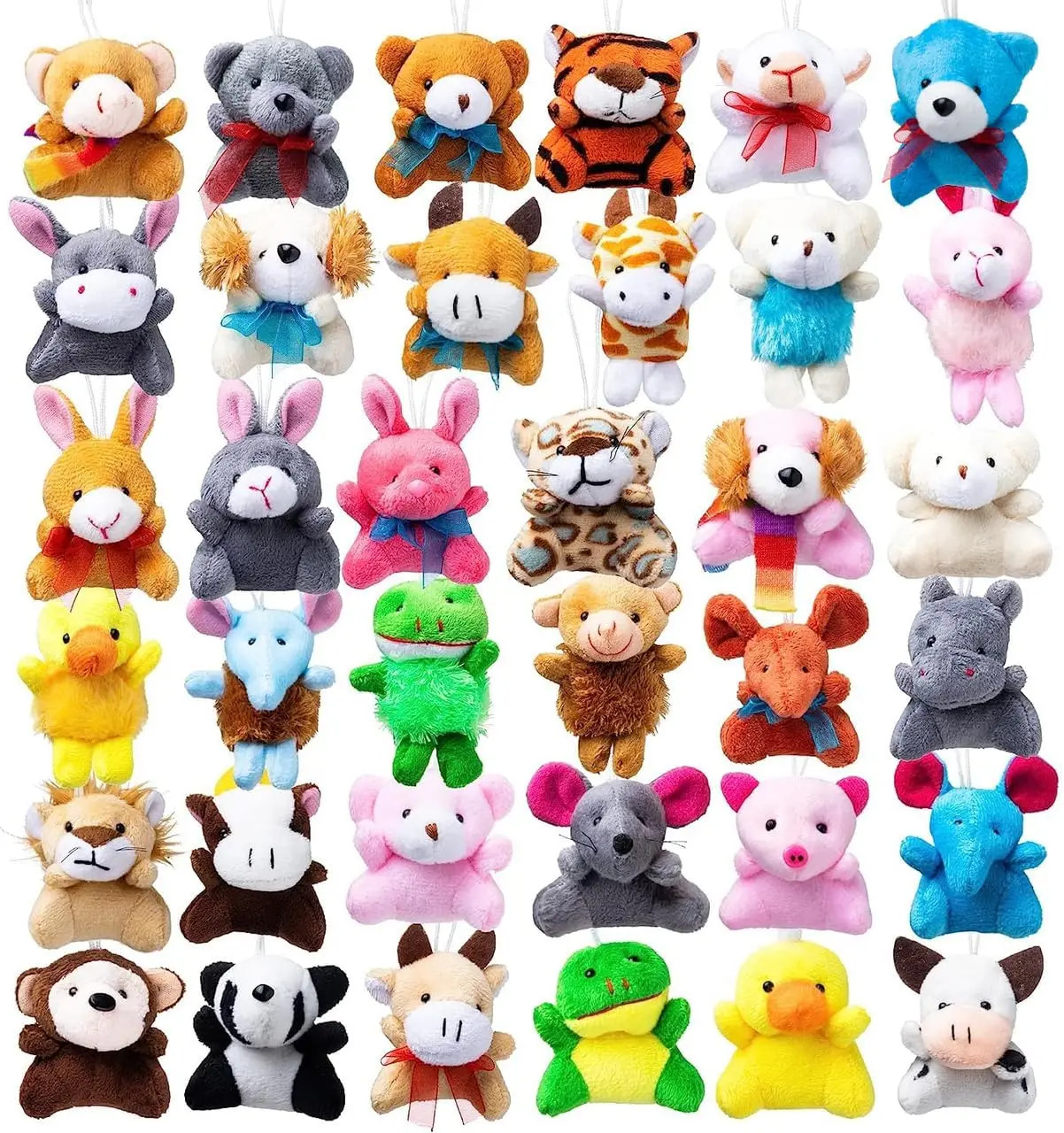JOYFY 12/36/72 Pack Mini Animal Plush Toy Assortment Bulk Stuffed Animals for Kids Plush…