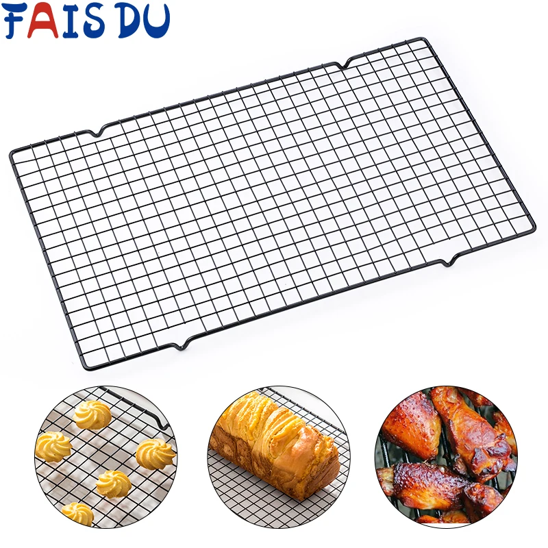FAISDU 1pcs Single Layer Stainless Steel BBQ Bread Cake Cooling Rack Drip Dry Rack…