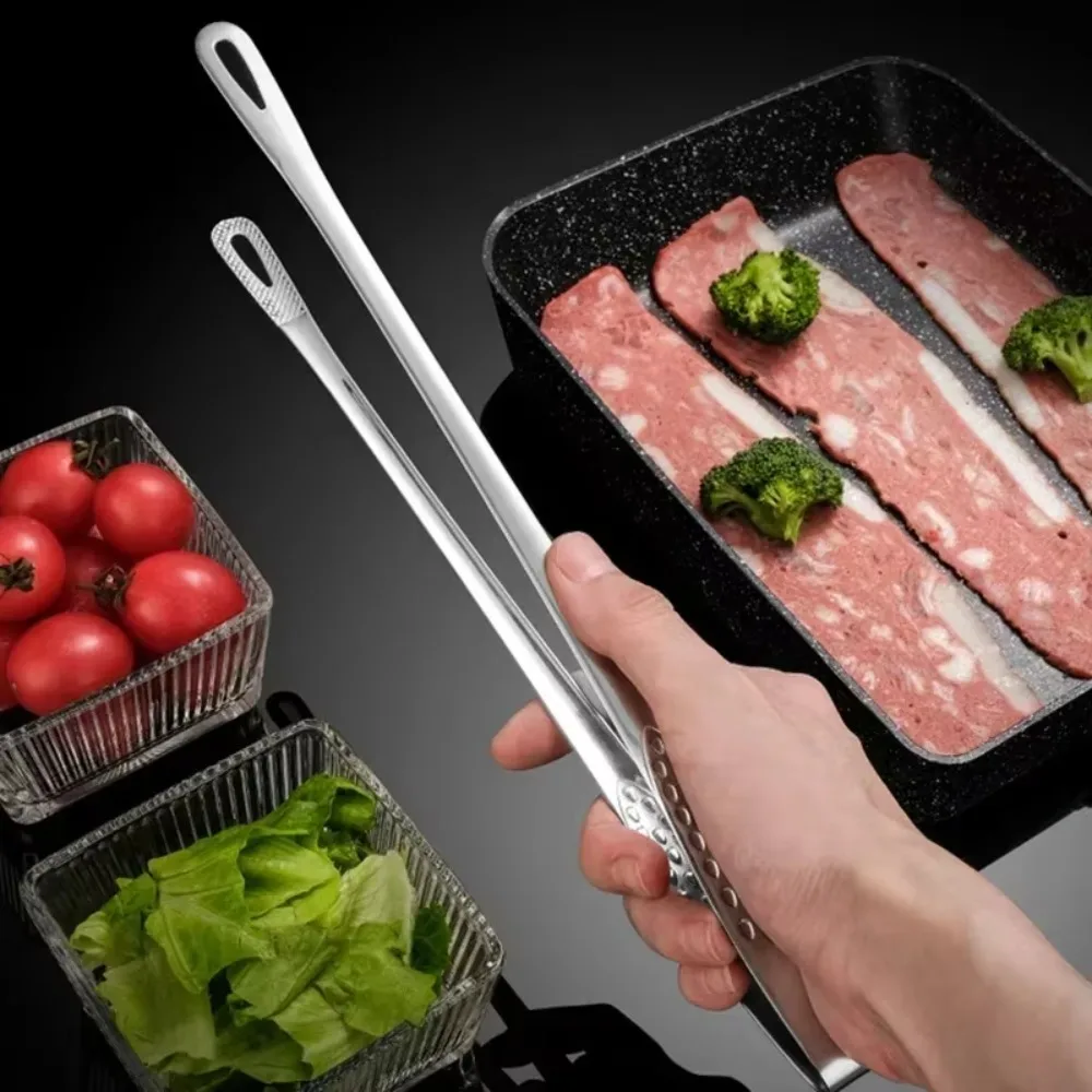 Economic Kitchen Tongs Stainless Steel Barbecue Tongs Clip BBQ Grill Meat Tongs Cooking…