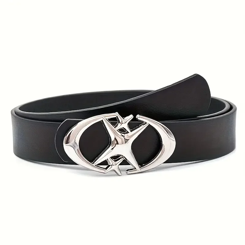 Stylish Oval Cross Metal Buckle Belt - Durable, Simple, and Universally Compatible…