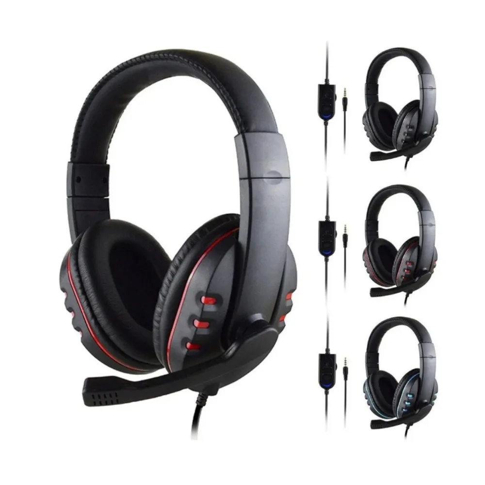 Headphones 3.5mm Wired Gaming Headset Earphones Music For PS4 Play Station 4 Game PC Chat…