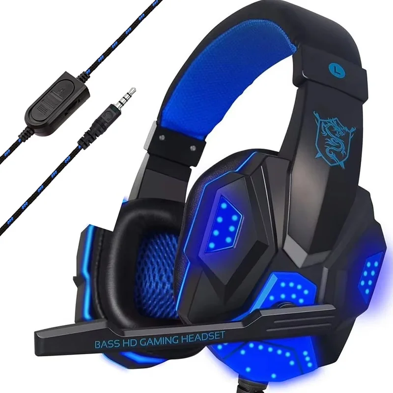 3.5mm Wired Headset Gaming Headset 120° Adjustable Gamer Headset With Noise Cancelling…