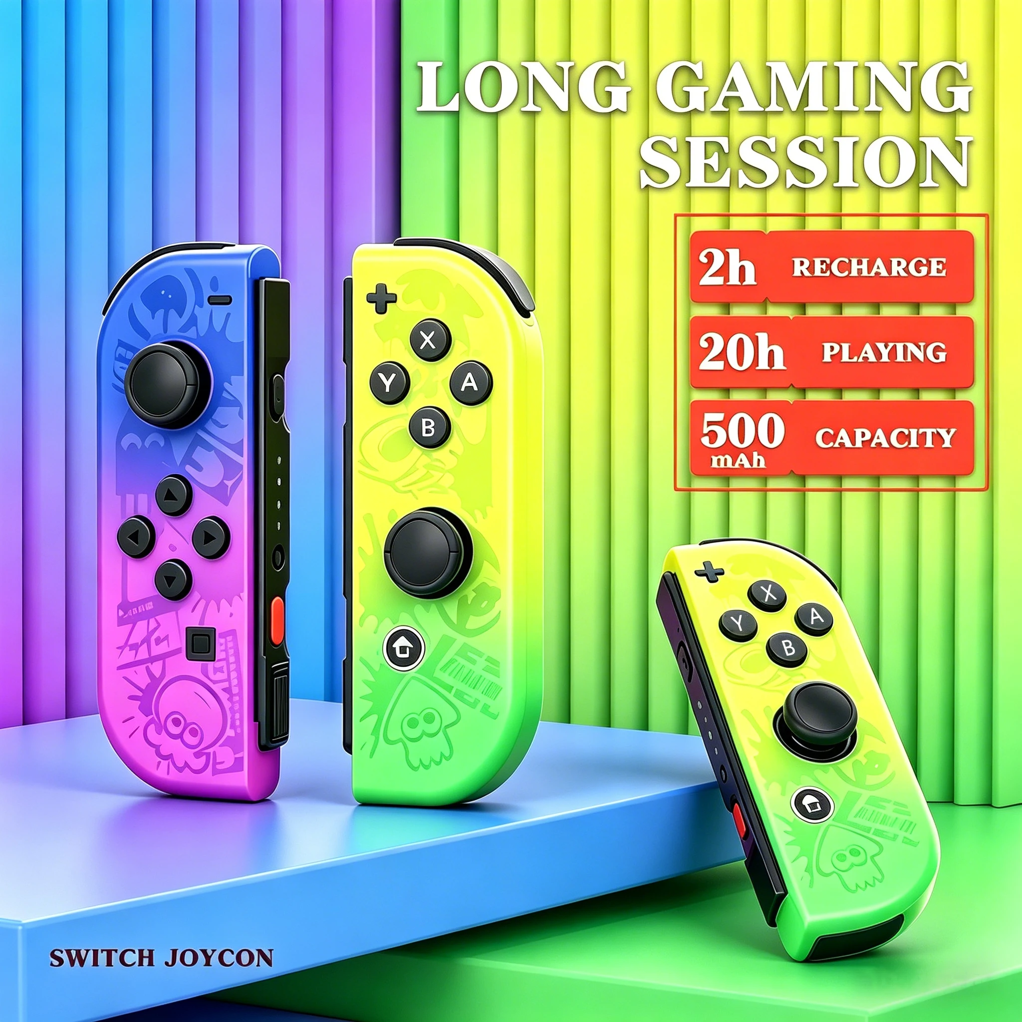 Joy Con Wireless Switch Control Joycon Controller with Dual Vibration Joystick Gamepad…