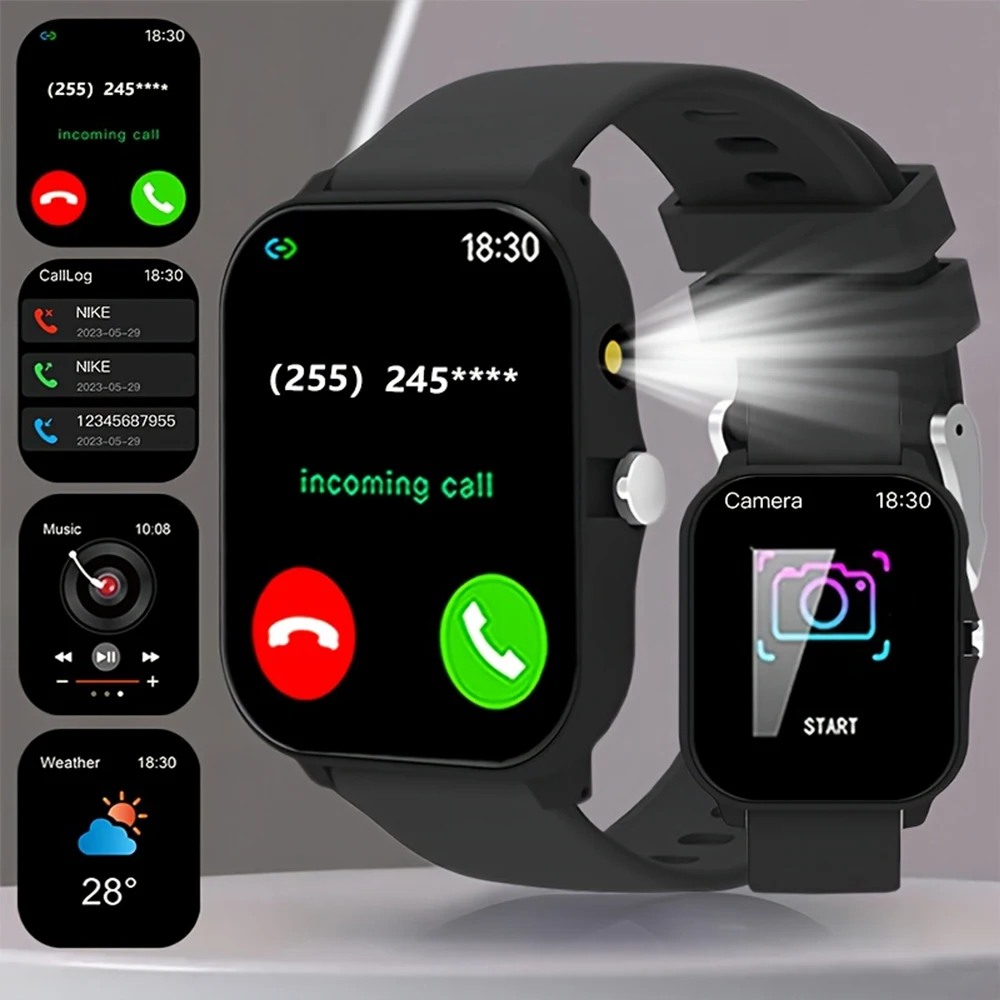Smartwatch, 1.83-inch HD Full Touchscreen, Supports Calls/Message Notifications, Multiple…