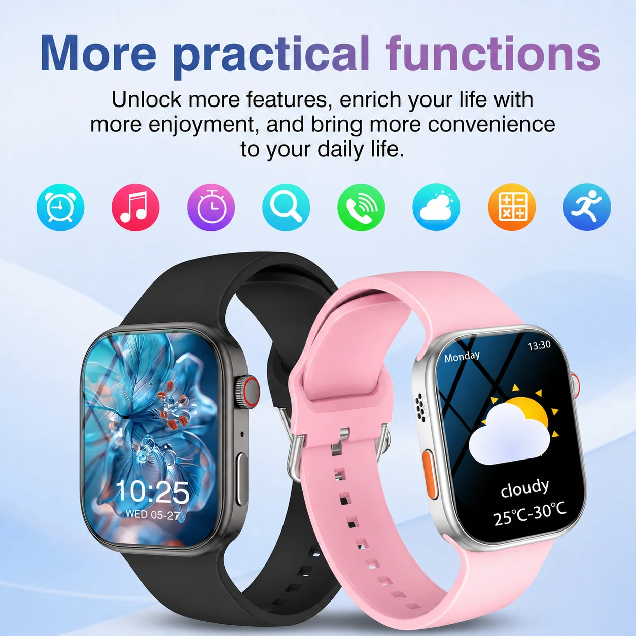 Smart Watch, Wireless Call, Outdoor Fitness Tracker, Sports Mode, Steps, Sedentary…