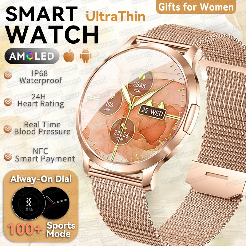 2026 New Smart Watch For Women Gift 1.32 Inch Full Touch Screen Sports Fitness Watches Bluetooth Calls Digital Smartwatch Ladies
