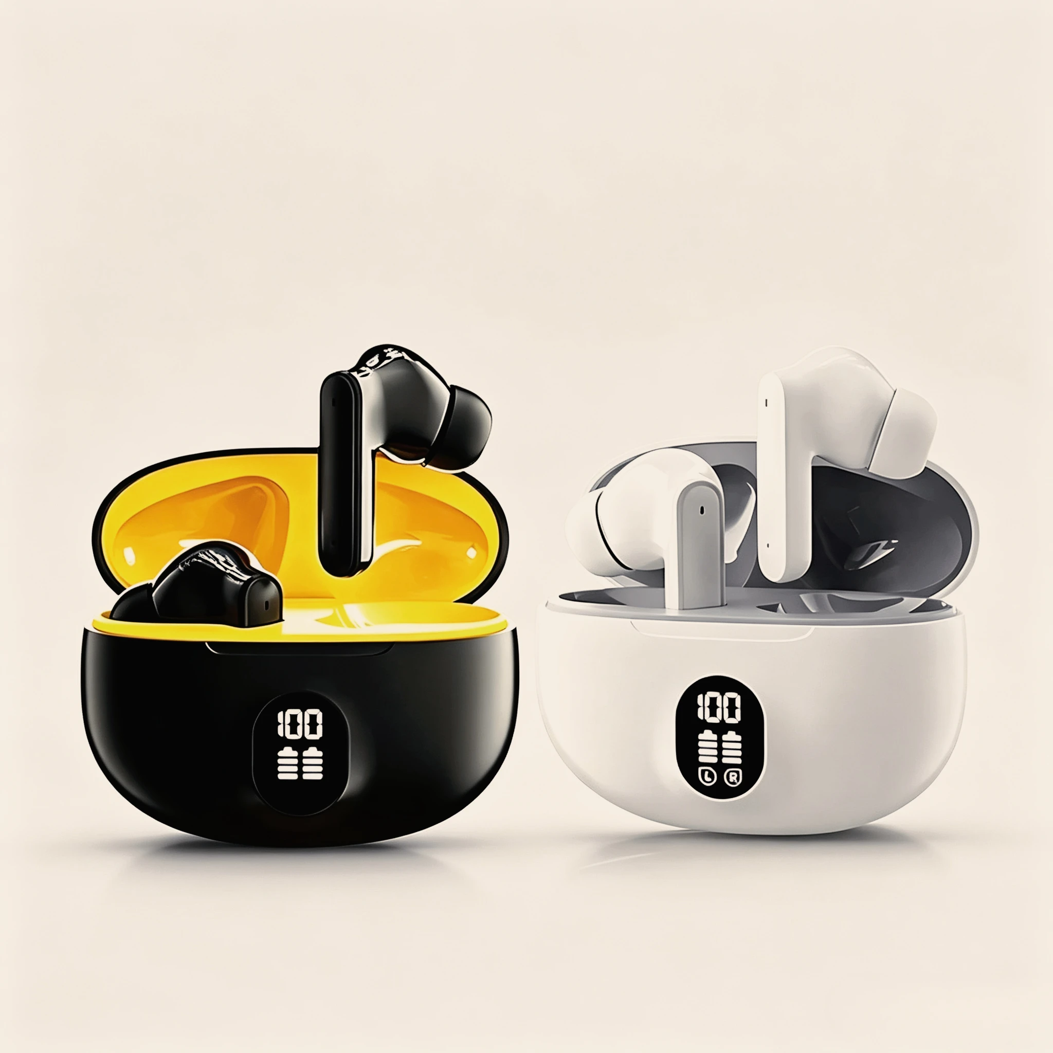 Mini Slim TWS Wireless Bluetooth Earbuds Noise Isolation Long Playtime Battery Built-In…