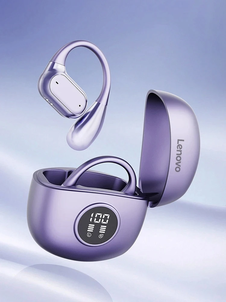 Lenovo Q17 Pro Clip-On-Ear Wireless Bluetooth Earphone With LED Noise Cancelling TWS…