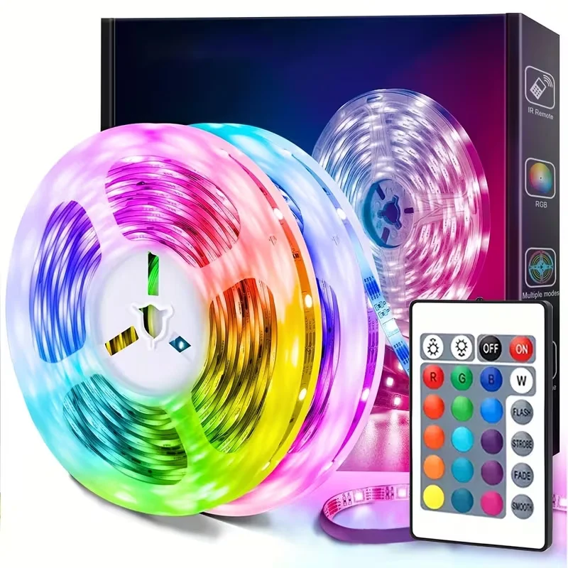 Smart LED Strip Lights with 24-Key Remote Control- Easy Install, Multi-Color Changing…
