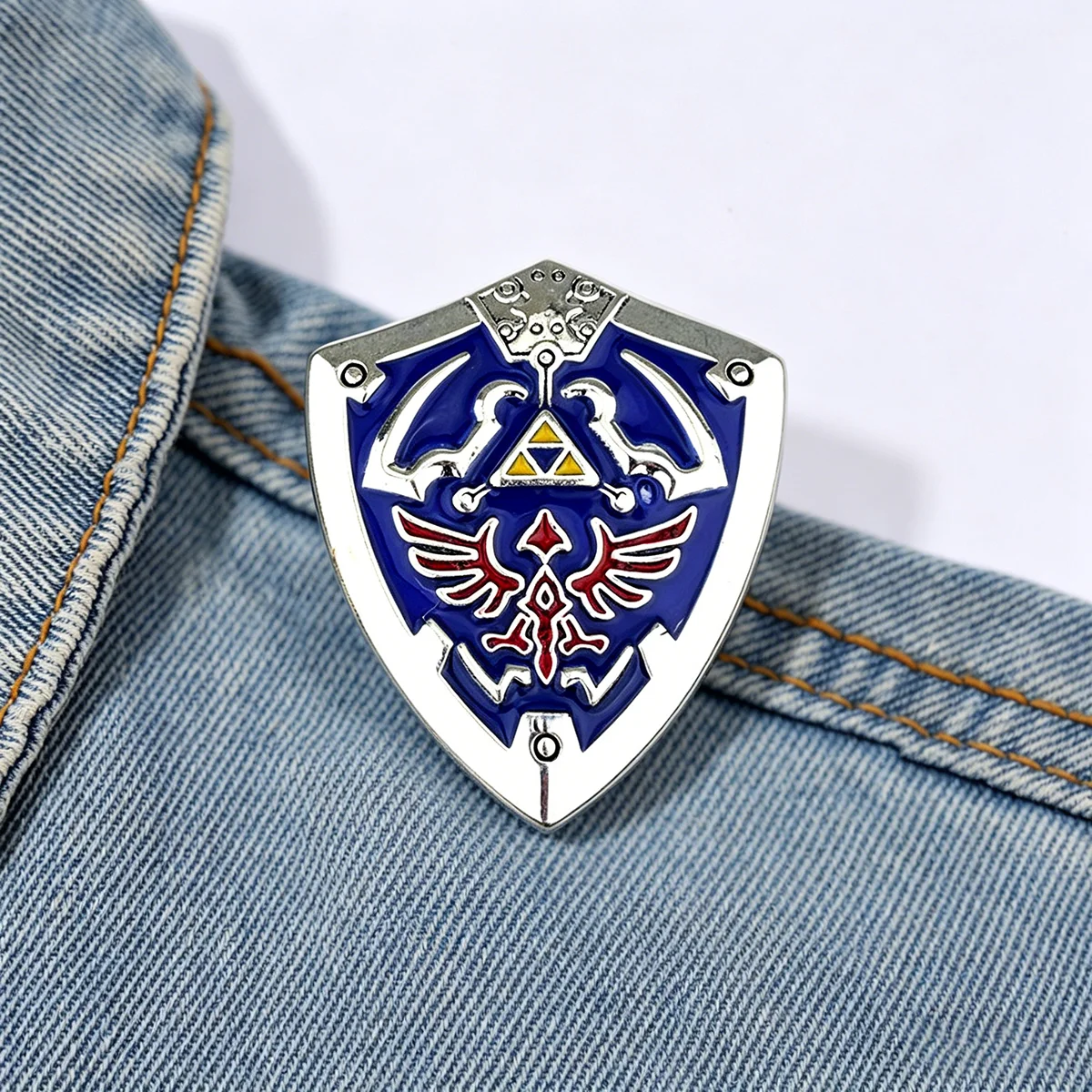 Games Periodicals Hylian Shield Enamel Brooch Cartoon Backpack Lapel Pin Cosplay Jewelry…