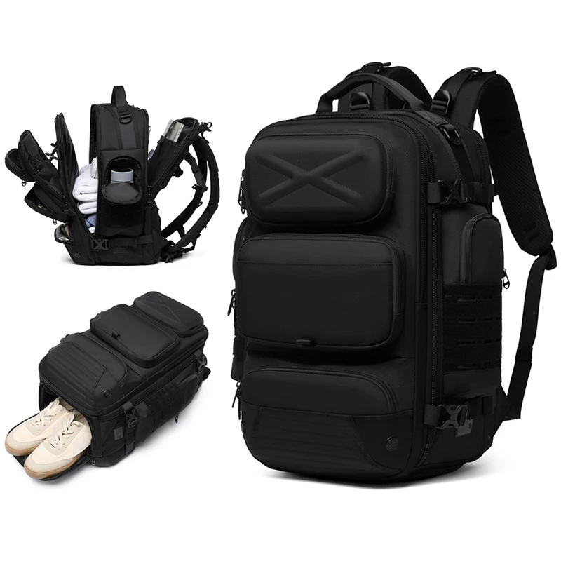 Men Travel Backpack Bag School Bag Men Oxford Backpack with Shoes Compartment 15.6 Inch…