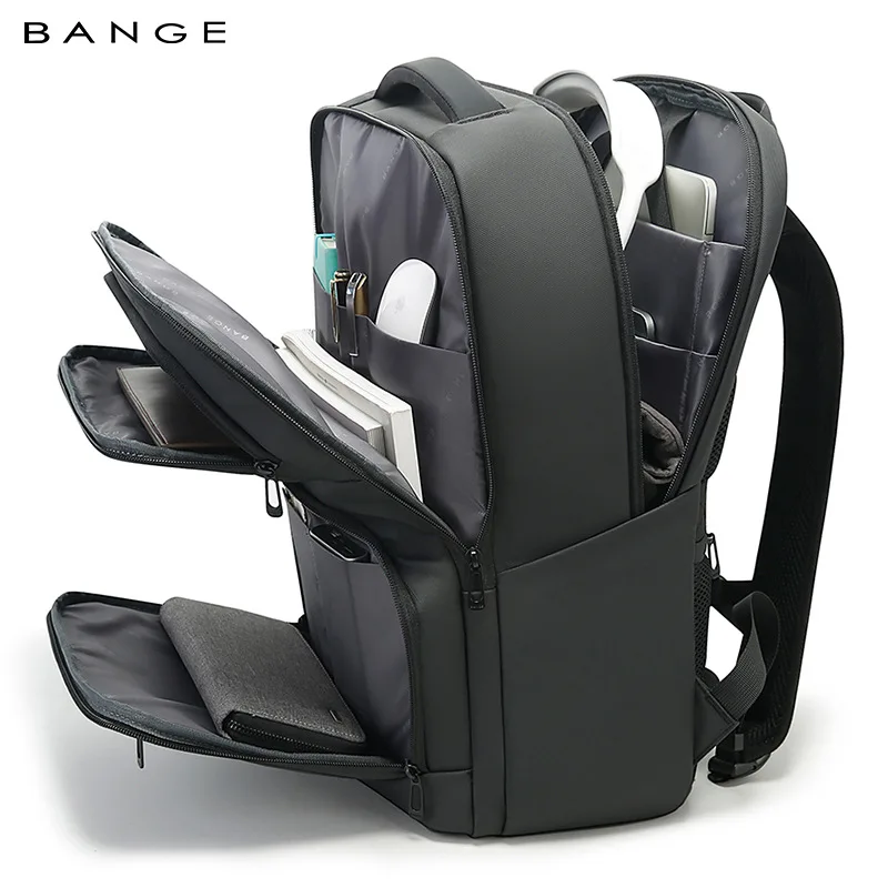 BANGE New Large Capacity Daily 15.6inch Light Waterproof Business Laptop Men Backpack