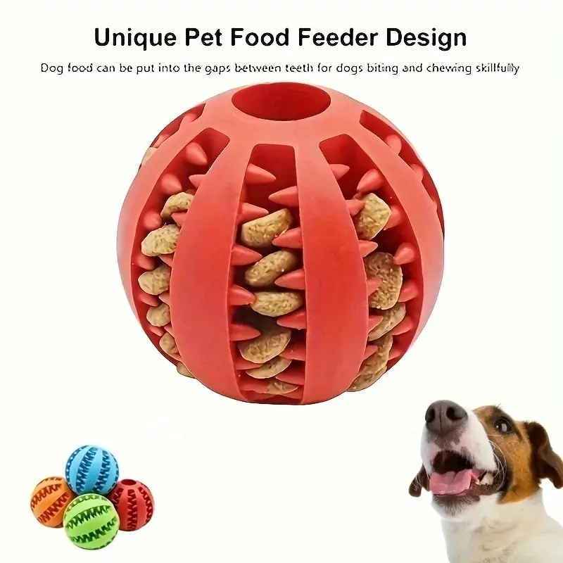 Dog Toy Ball, Nontoxic Bite Resistant Toy Ball for Pet Dogs Puppy Cat, Dog Pet Food Treat…