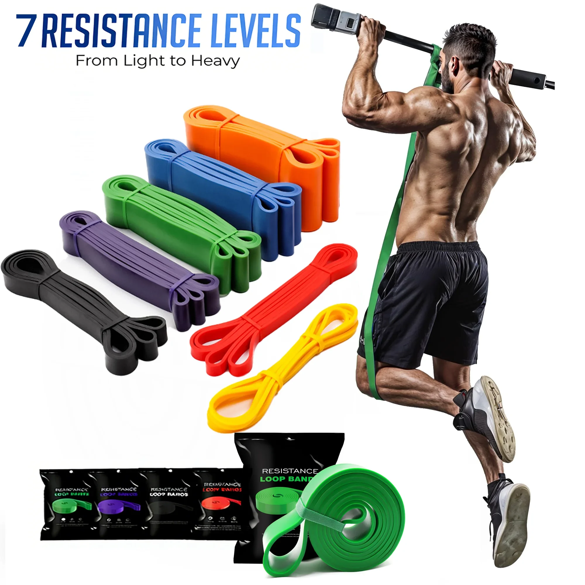 Resistance Bands, Pull Up Assistance Bands, Exercise Bands for Men or Women Home Fitness…