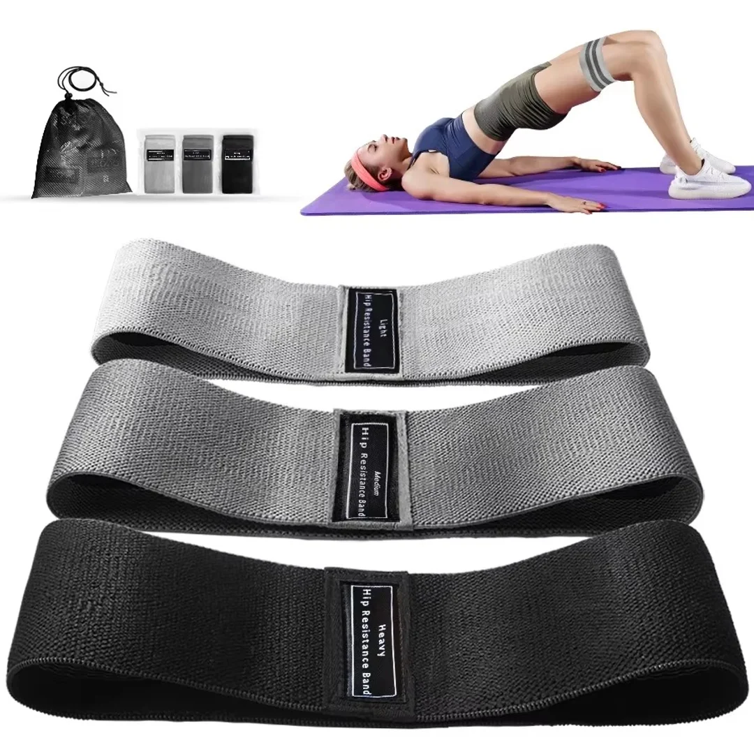 Fabric Resistance Hip Booty Bands Glute Thigh Elastic Workout Bands Squat Circle Stretch…