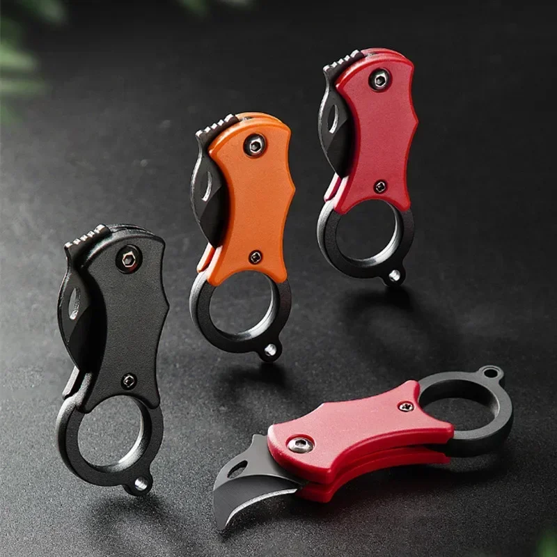 Mini Keychain Pocket Knife Stainless Steel Camping Small Mini Portable Knife Peeler Fixed…