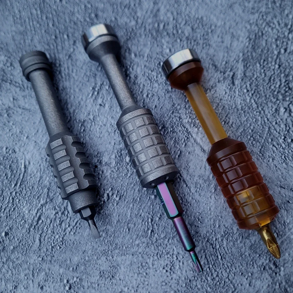 EDC Titanium Alloy PEI Screwdriver Portable Gadget Cross Bit Riding Equipment Outdoor…