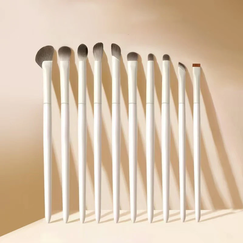 5/8/10Pcs Natural Eye Makeup Brushes Set Detail Eyeshadow Brush Makeup Brush White Ultra…