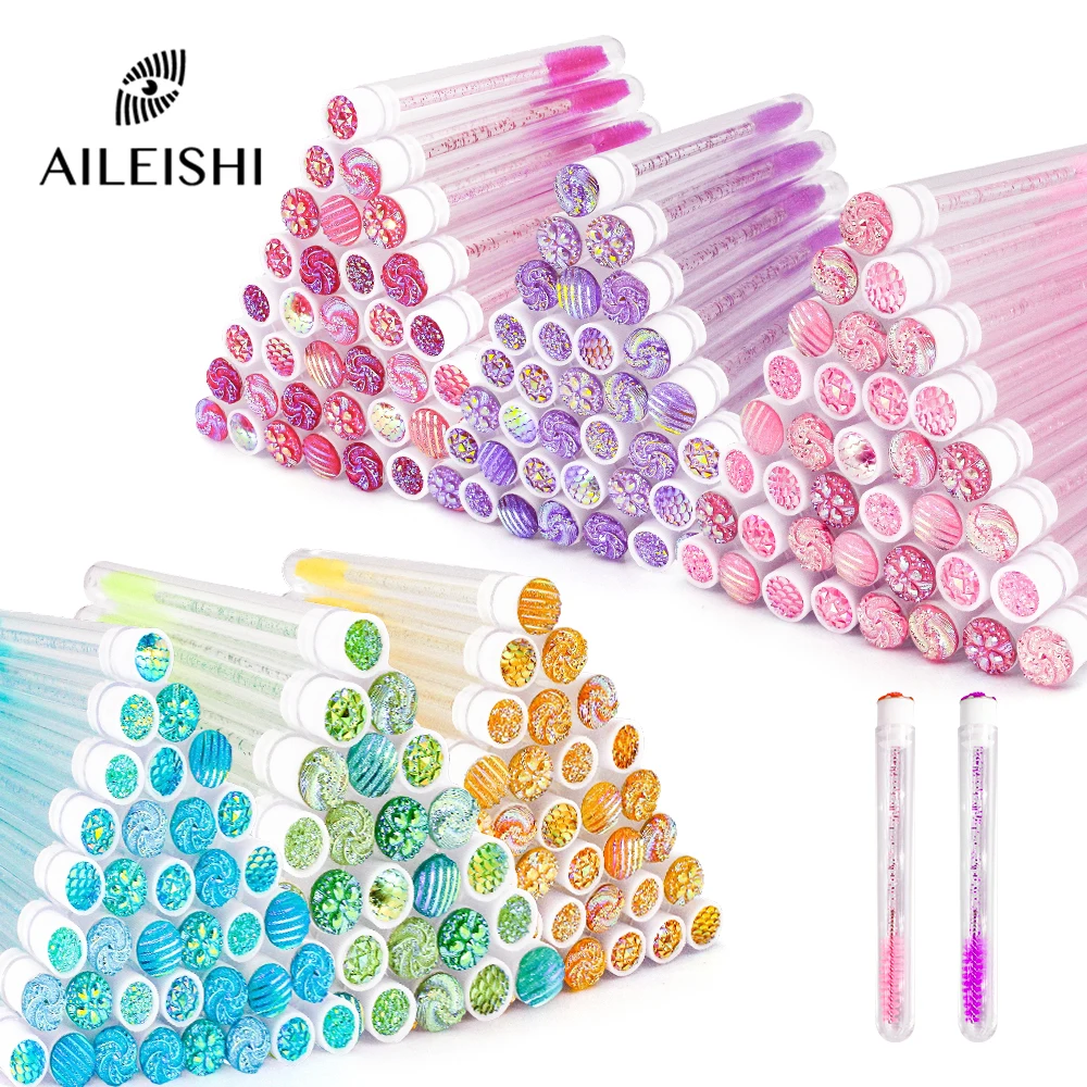 10/50Pcs Disposable Eyelash Brush Reusable Eyelashes Brush Tube Mascara Wands Tubes…