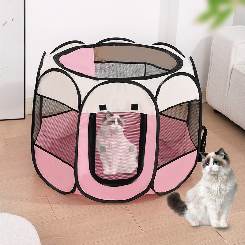 Pet Octagonal Cage Octagonal Enclosure Cat Maternity Room 600D Oxford Cloth Washable…