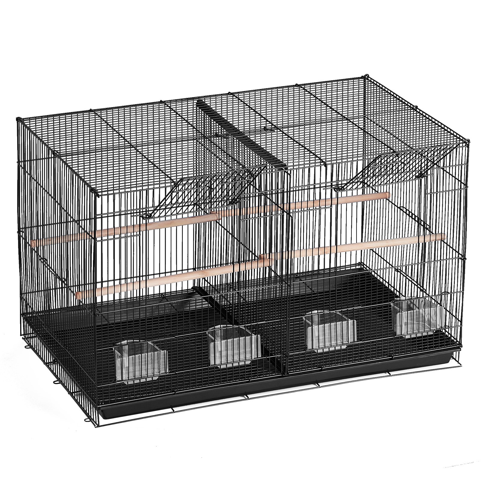 Bird Cage, 18 In, Small Parakeet Cage With Divider, Sturdy Metal Bird Flight Cage, Travel…