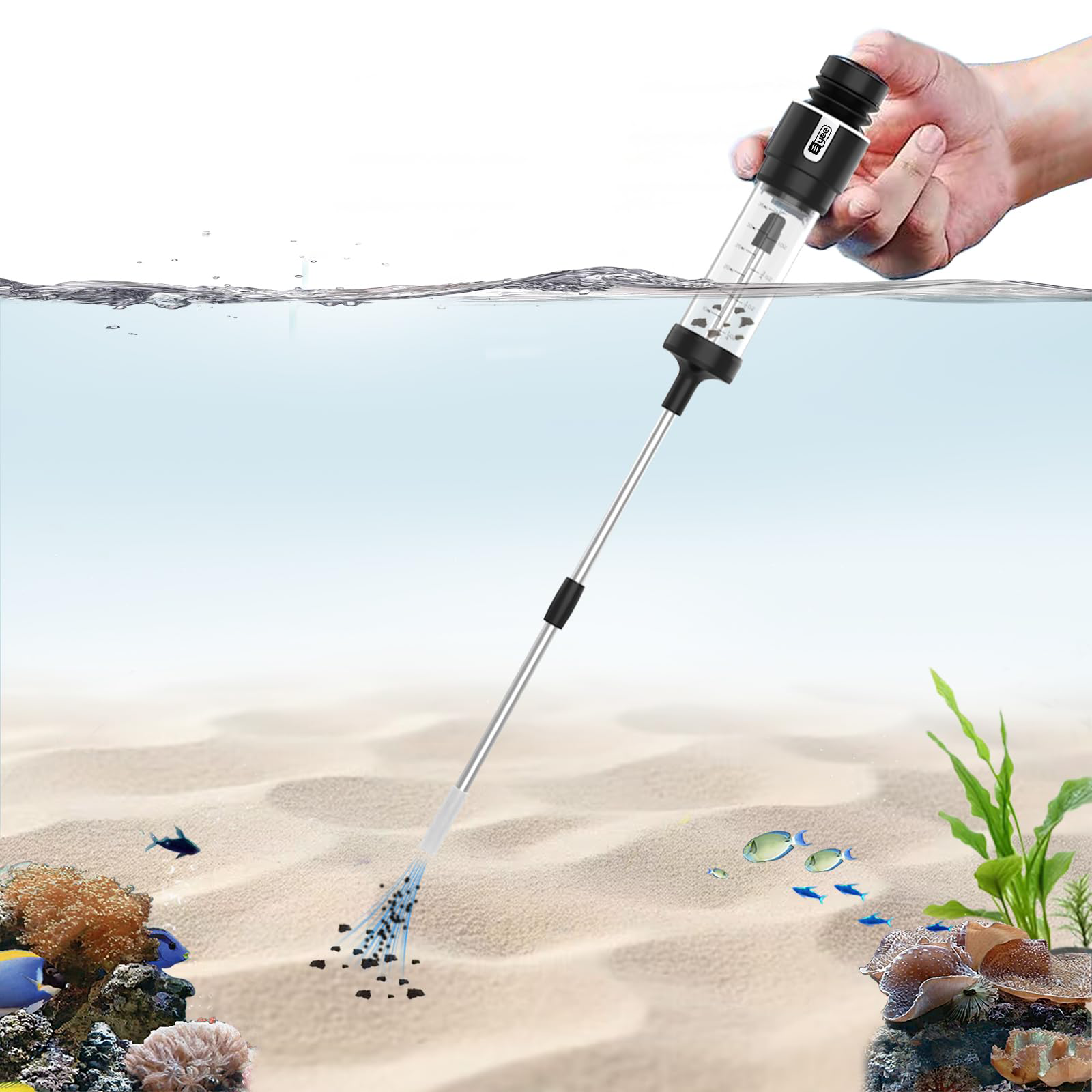 Carefree Fish Aquarium Siphon Upgraded Turkey Baster Fish Poops Collector Feeding Tube…