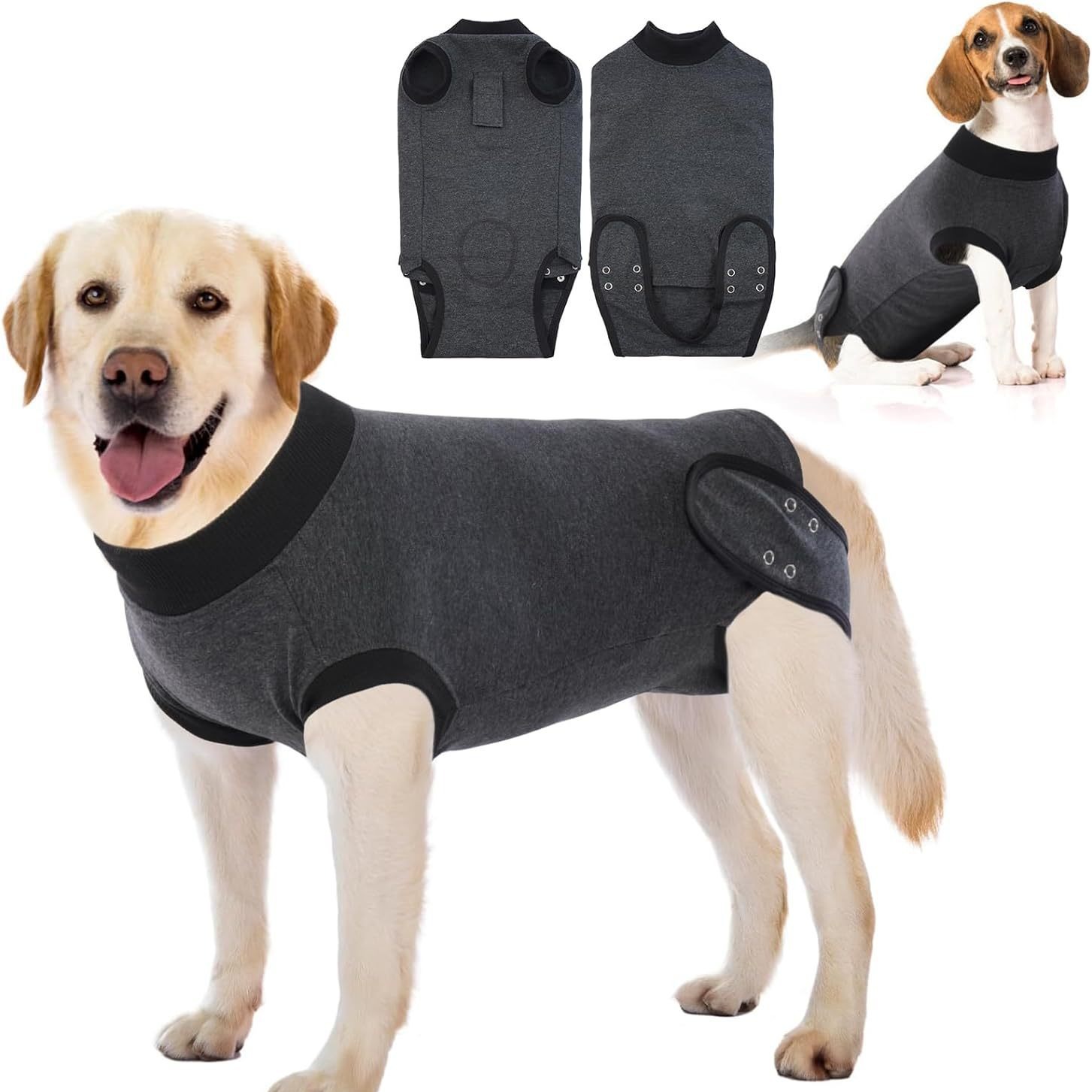Dog Recovery Suit For Neuter Spay,Anti-Licking Dog Surgical Bodysuit Soft Dog Recovery…
