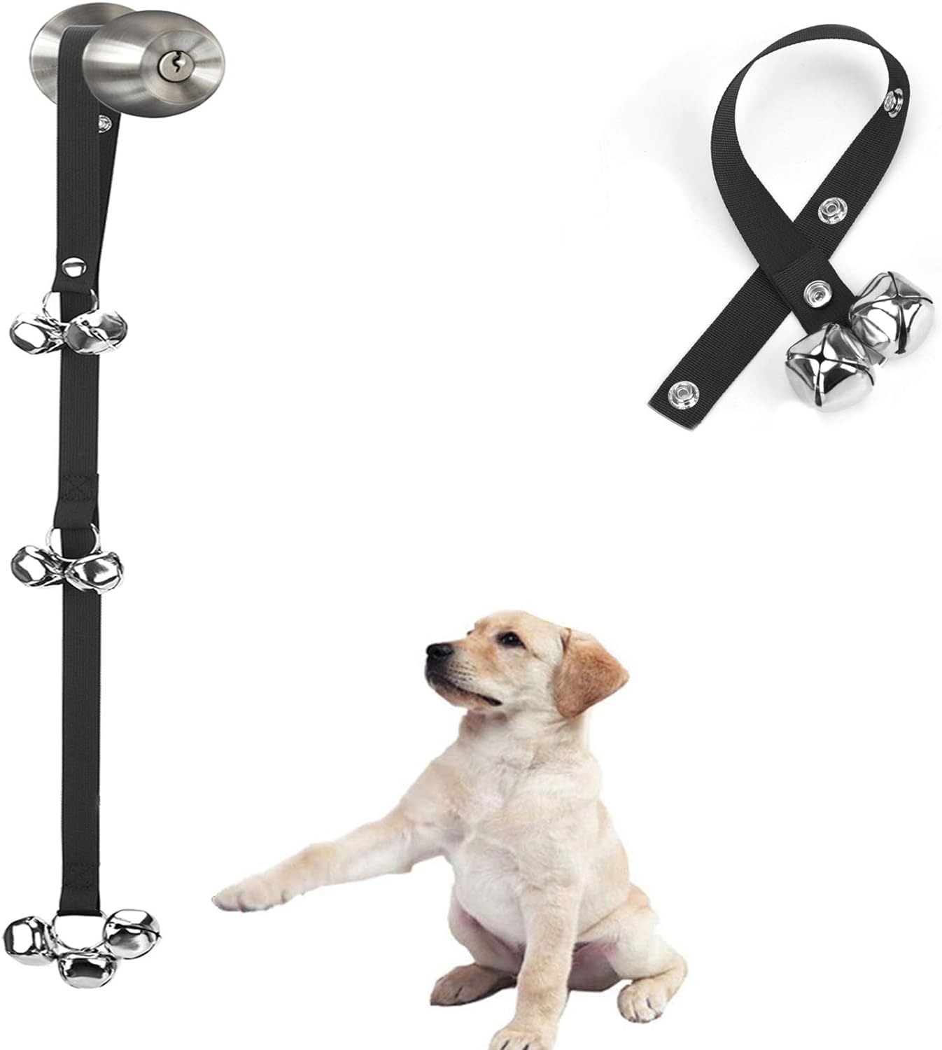 Upgraded Puppy Bells Dog Doorbells For Door Knob Potty Training Go Outside-Dog Bells For…