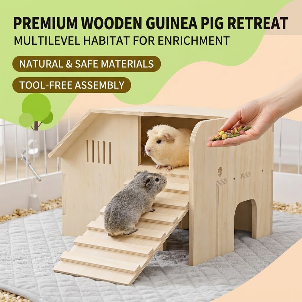 Pet Climbing Ladder Wooden House