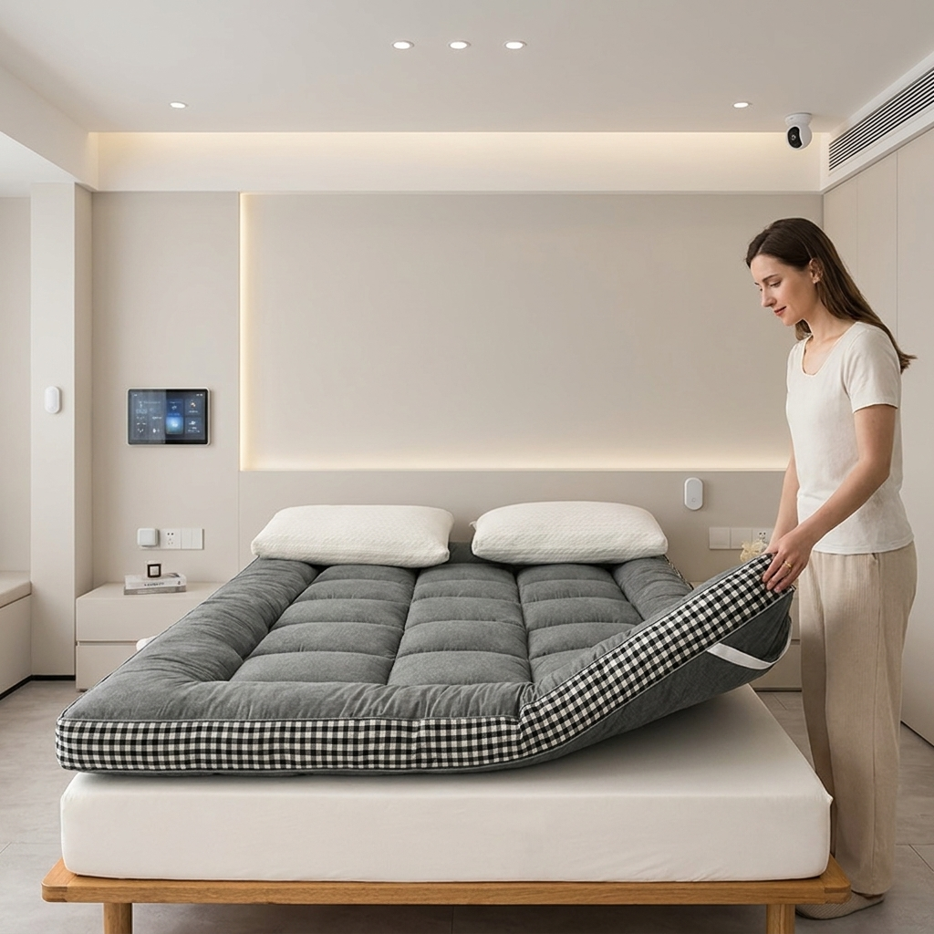 Thick Quilted Mattress Topper, Soft Fluffy Bed Mattress Pad, Comfort Sleeping Mattress…