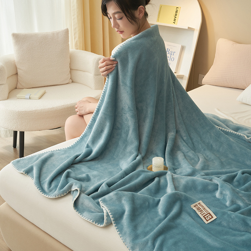 Thickened Flannel Shawl Air-conditioning Blanket