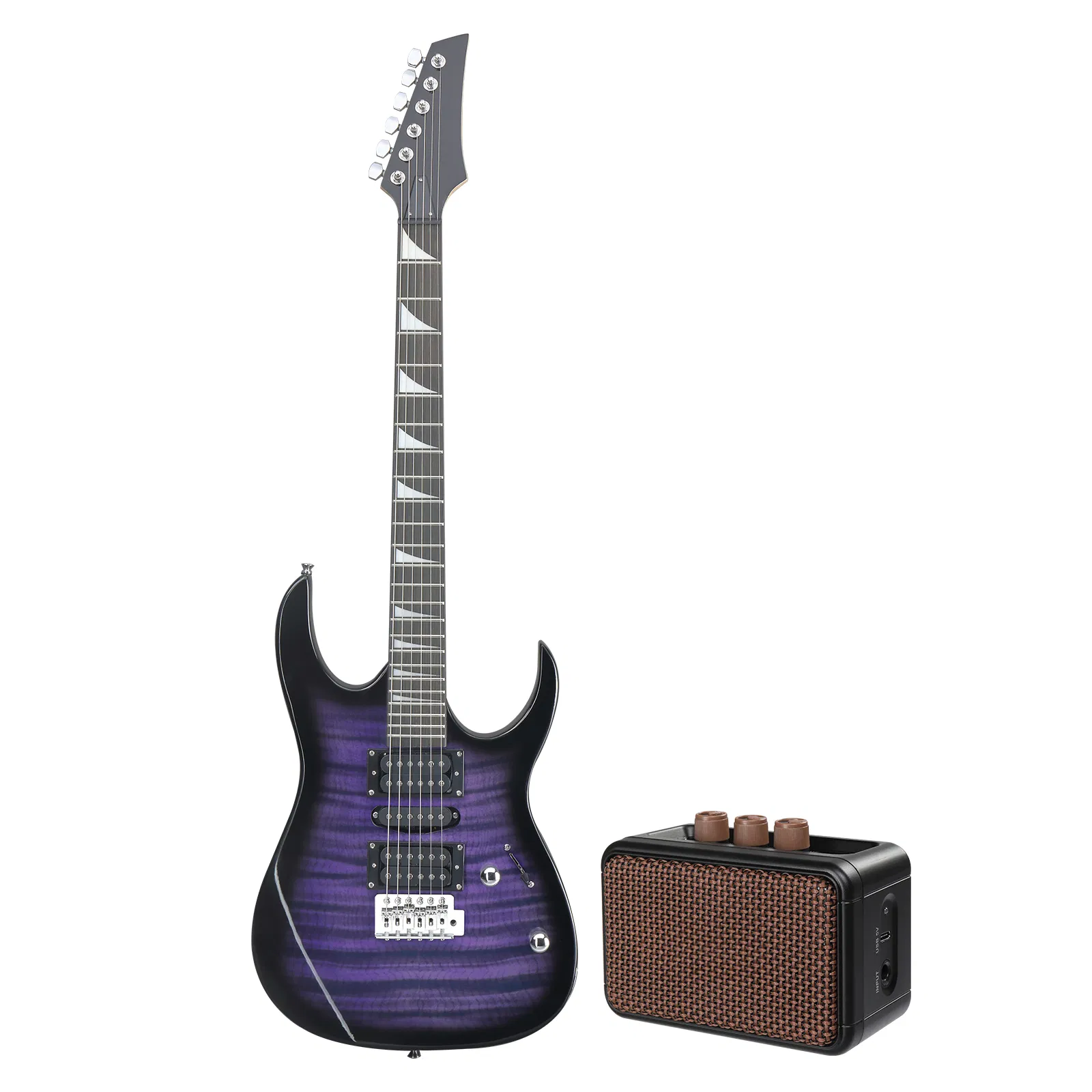 170 Model 39in Electric Guitar HSH Pickups Black complete starter kit suit for Hard Rock…