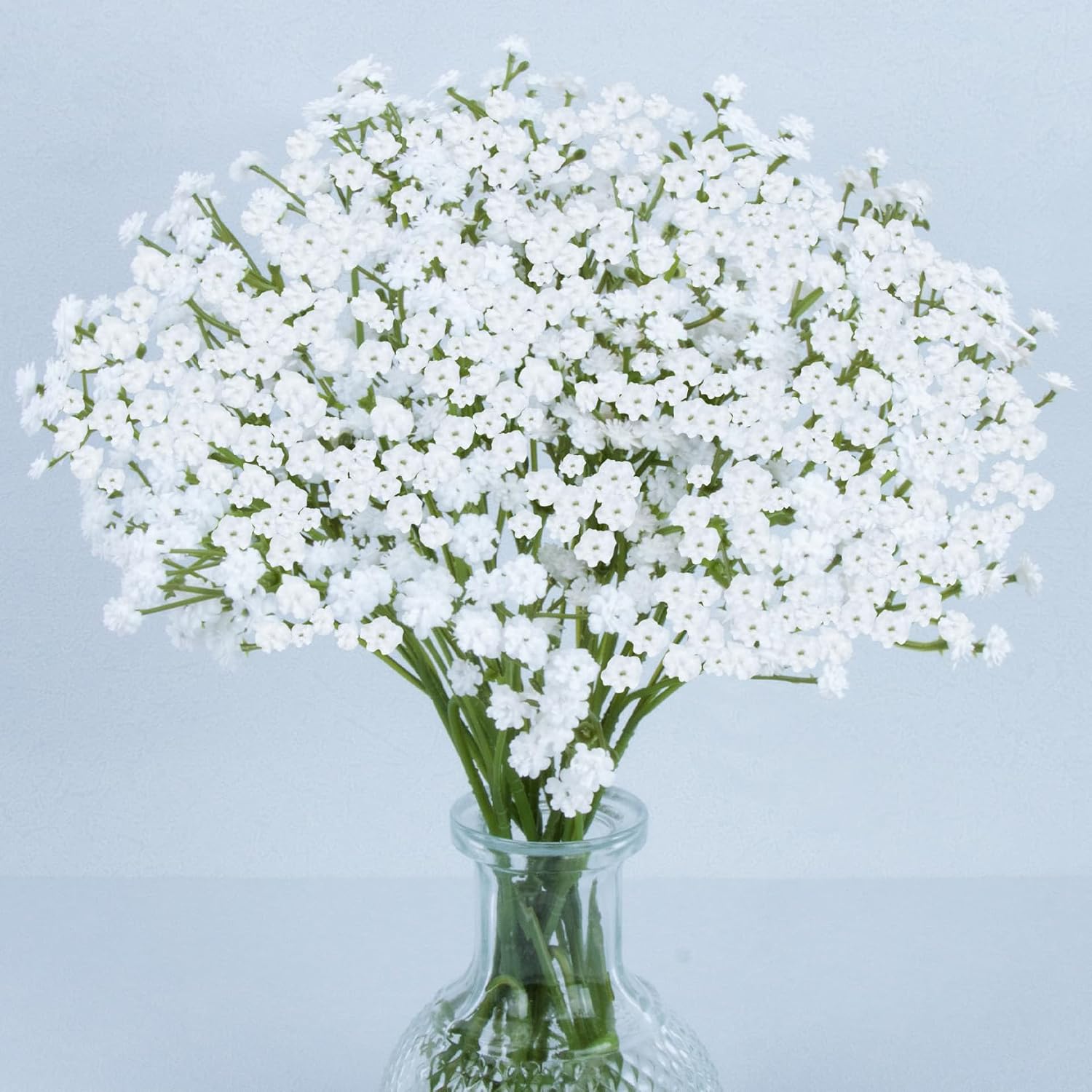 Artificial Baby's Breath Flowers 6 Units, White Faux Gypsophila Bouquet For Wedding, Home…