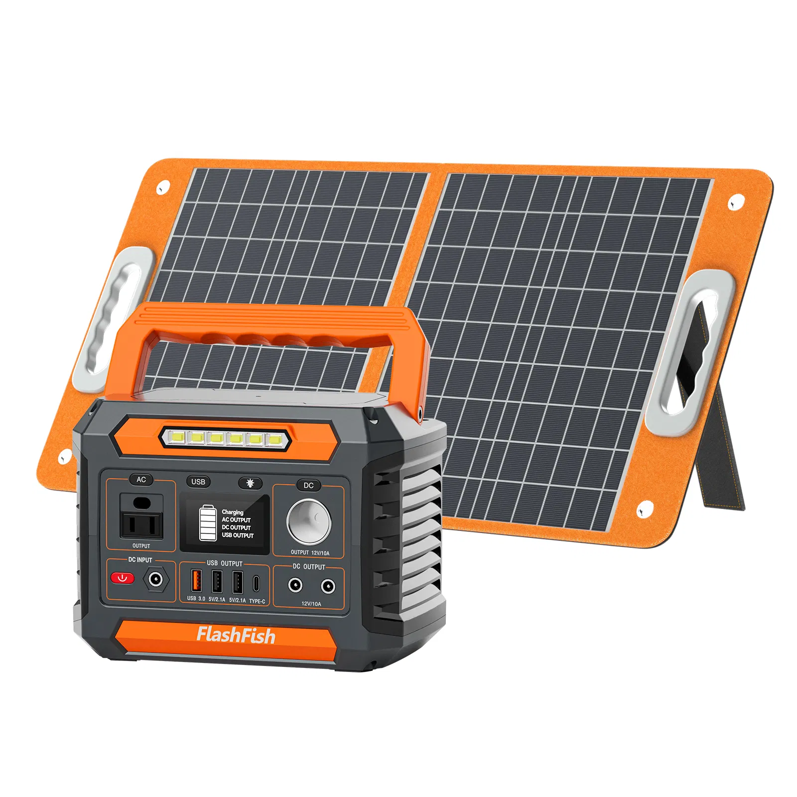 Flashfish P66A 200W Solar Generator &Foldable Solar Panel, Portable Power Station Battery…