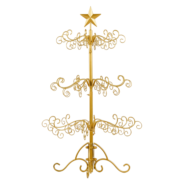 3ft Wrought Iron Christmas Tree, Metal Ornament Display Tree Stand For Holiday Party Home…