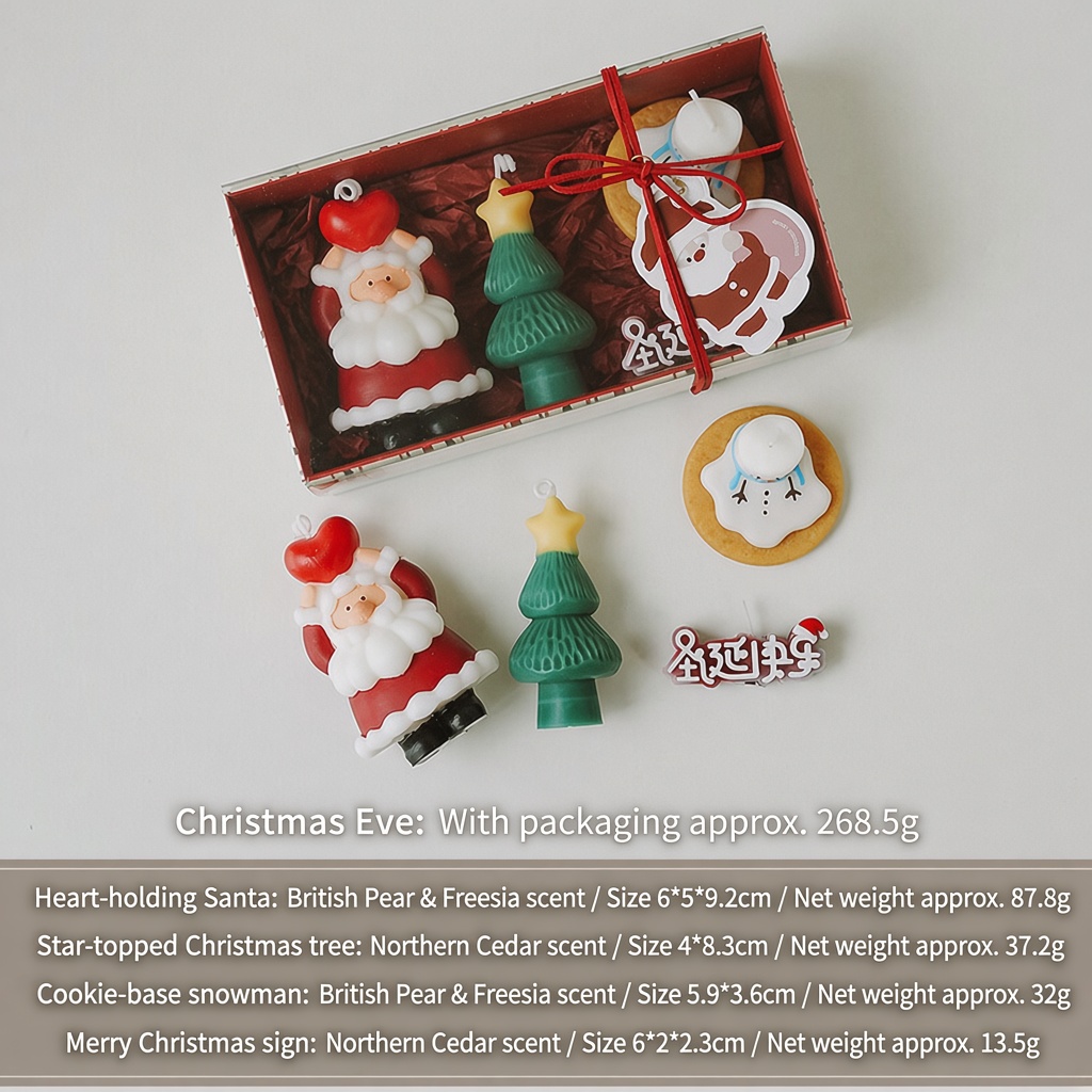 Christmas Tree Shaped Scented Candle Gift Set