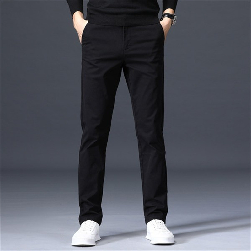 Straight Fit Loose Stretch Men's Casual Pants