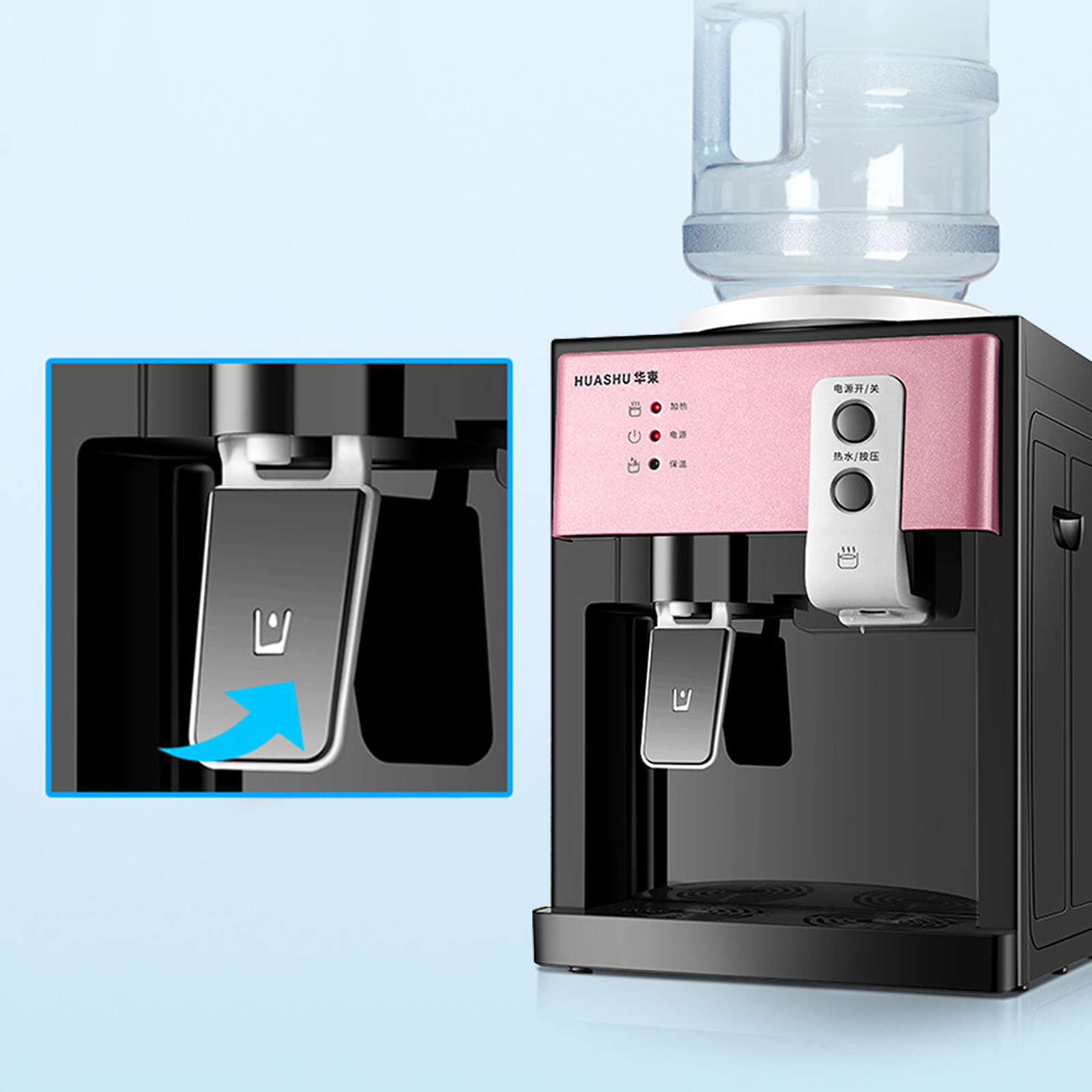 500W Electric Water Dispenser Hot Cold For 5 To 18 L Drinking Fountain Office